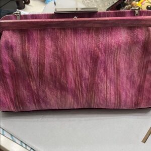 Vintage Adrienne Vittadini Pink Leather & Suede Bag